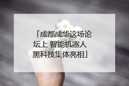 成都成华这场论坛上 智能机器人黑科技集体亮相