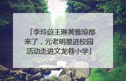 李玲蔚王琳黄雅琼都来了，元老明星进校园活动走进文龙巷小学