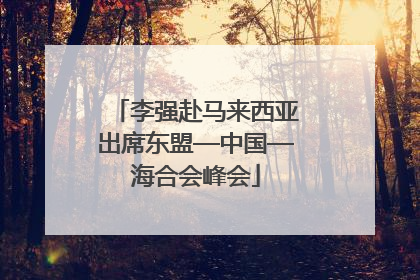 李强赴马来西亚出席东盟—中国—海合会峰会