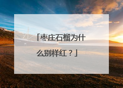 枣庄石榴为什么别样红？