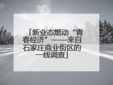 新业态燃动“青春经济”——来自石家庄商业街区的一线调查