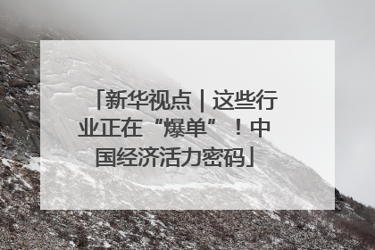 新华视点｜这些行业正在“爆单”！中国经济活力密码