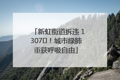 新虹街道拆违 1307㎡！城市绿肺重获呼吸自由
