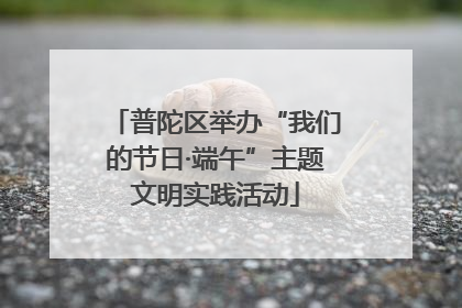 普陀区举办“我们的节日·端午”主题文明实践活动