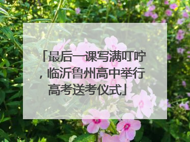 最后一课写满叮咛，临沂鲁州高中举行高考送考仪式