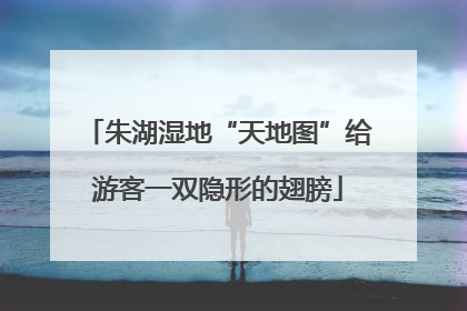 朱湖湿地“天地图”给游客一双隐形的翅膀