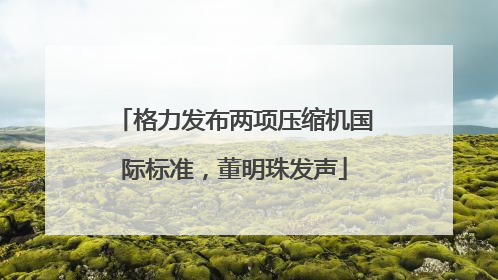 格力发布两项压缩机国际标准，董明珠发声