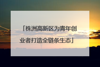 株洲高新区为青年创业者打造全链条生态