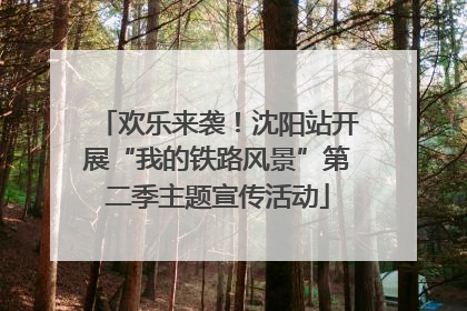 欢乐来袭！沈阳站开展“我的铁路风景”第二季主题宣传活动