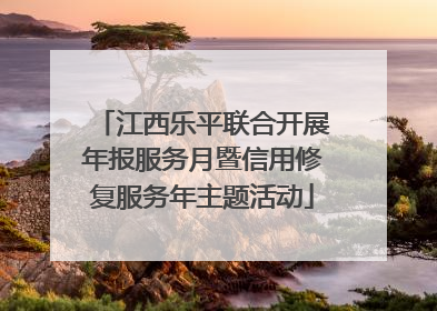 江西乐平联合开展年报服务月暨信用修复服务年主题活动