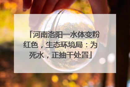 河南洛阳一水体变粉红色，生态环境局：为死水，正抽干处置