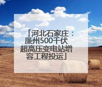 河北石家庄：廉州500千伏超高压变电站增容工程投运