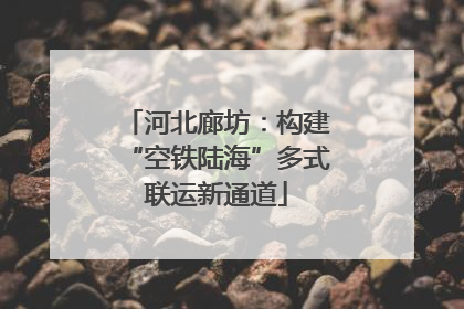 河北廊坊：构建“空铁陆海”多式联运新通道