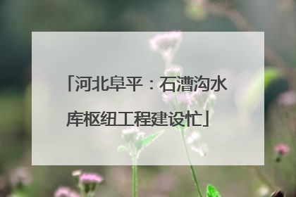 河北阜平：石漕沟水库枢纽工程建设忙