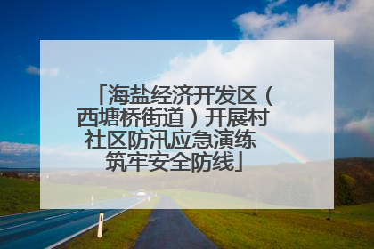 海盐经济开发区（西塘桥街道）开展村社区防汛应急演练 筑牢安全防线