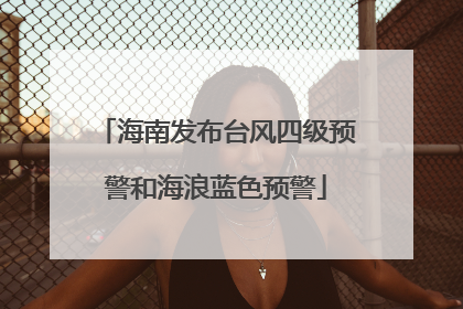 海南发布台风四级预警和海浪蓝色预警