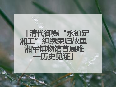 清代御赐“永镇定湘王”织绣荣归故里 湘军博物馆首展唯一历史见证
