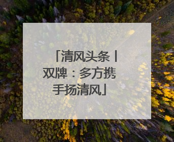 清风头条丨双牌：多方携手扬清风