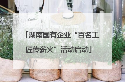 湖南国有企业“百名工匠传薪火”活动启动