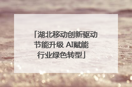 湖北移动创新驱动节能升级 AI赋能行业绿色转型