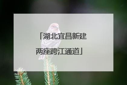湖北宜昌新建两座跨江通道