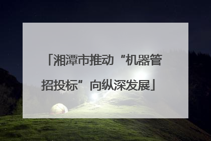 湘潭市推动“机器管招投标”向纵深发展