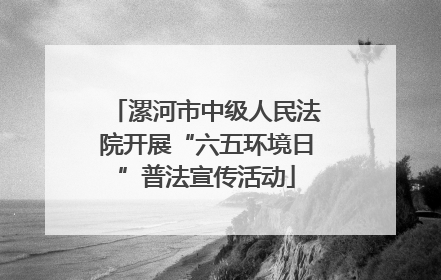 漯河市中级人民法院开展“六五环境日”普法宣传活动