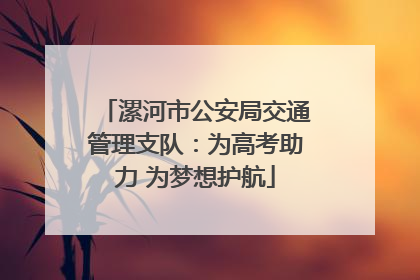 漯河市公安局交通管理支队：为高考助力 为梦想护航