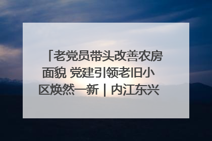 老党员带头改善农房面貌 党建引领老旧小区焕然一新｜内江东兴“红”在哪？④