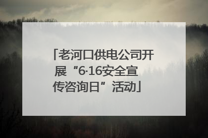 老河口供电公司开展“6·16安全宣传咨询日”活动