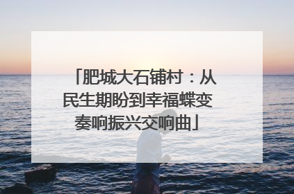 肥城大石铺村：从民生期盼到幸福蝶变奏响振兴交响曲