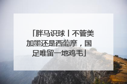 胖马识球丨不管美加墨还是西葡摩，国足唯留一地鸡毛