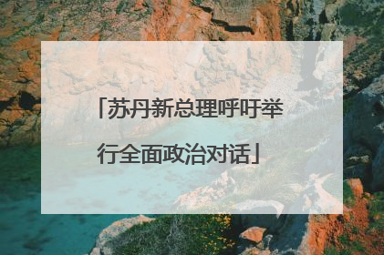 苏丹新总理呼吁举行全面政治对话
