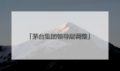 茅台集团领导层调整