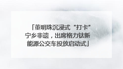 董明珠沉浸式“打卡”宁乡非遗，出席格力钛新能源公交车投放启动式