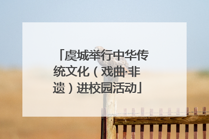 虞城举行中华传统文化（戏曲·非遗）进校园活动