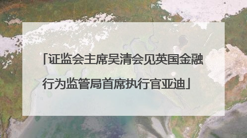 证监会主席吴清会见英国金融行为监管局首席执行官亚迪