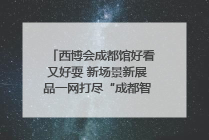 西博会成都馆好看又好耍 新场景新展品一网打尽“成都智造”｜西博视界