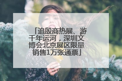 追殷商热展、游千年运河，深圳文博会北京展区限量销售1万张通票