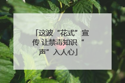 这波“花式”宣传 让禁毒知识“声”入人心
