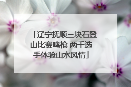 辽宁抚顺三块石登山比赛鸣枪 两千选手体验山水风情