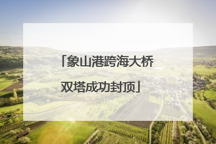 象山港跨海大桥双塔成功封顶