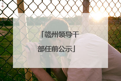 赣州领导干部任前公示