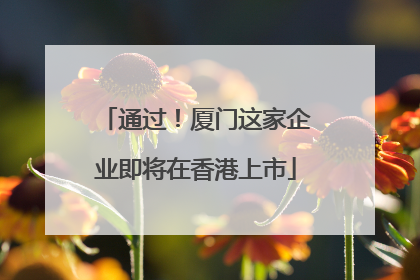 通过！厦门这家企业即将在香港上市