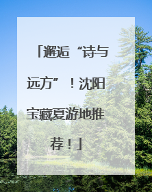 邂逅“诗与远方”！沈阳宝藏夏游地推荐！
