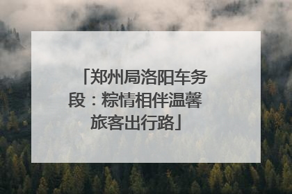 郑州局洛阳车务段：粽情相伴温馨旅客出行路