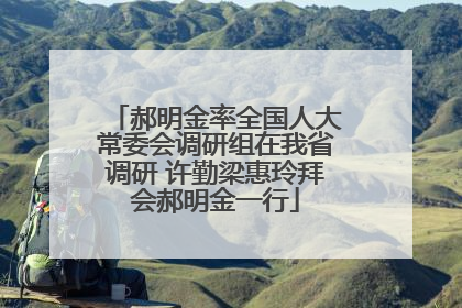 郝明金率全国人大常委会调研组在我省调研 许勤梁惠玲拜会郝明金一行