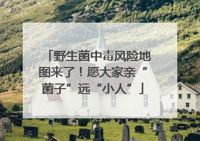 野生菌中毒风险地图来了！愿大家亲“菌子”远“小人”