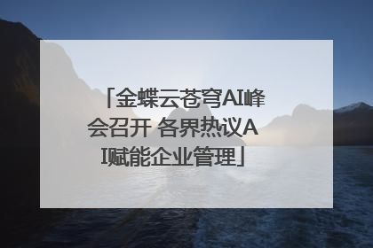 金蝶云苍穹AI峰会召开 各界热议AI赋能企业管理