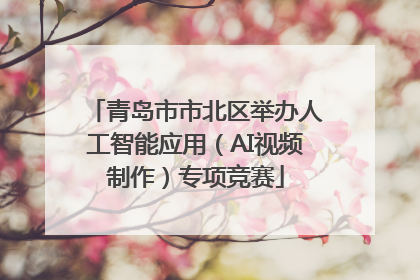 青岛市市北区举办人工智能应用（AI视频制作）专项竞赛